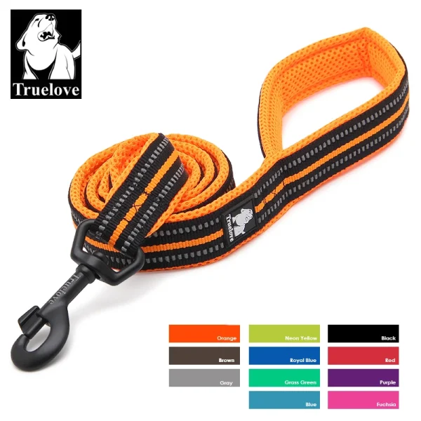 Pet Leash Reflective Soft Padded Nylon Quick Release