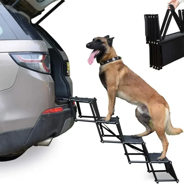 Portable Folding Pet Stairs for Car, Truck, or SUV