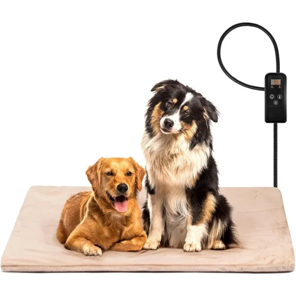 Niubya Heating Pad for Dogs, Cats Adjustable Heat with Timer